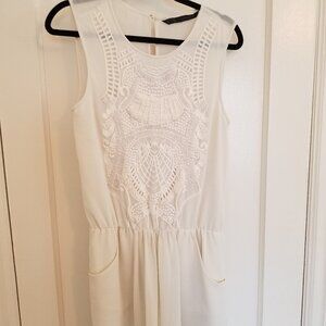 Zara Basic Women's size S Sleeveless Cream Dress